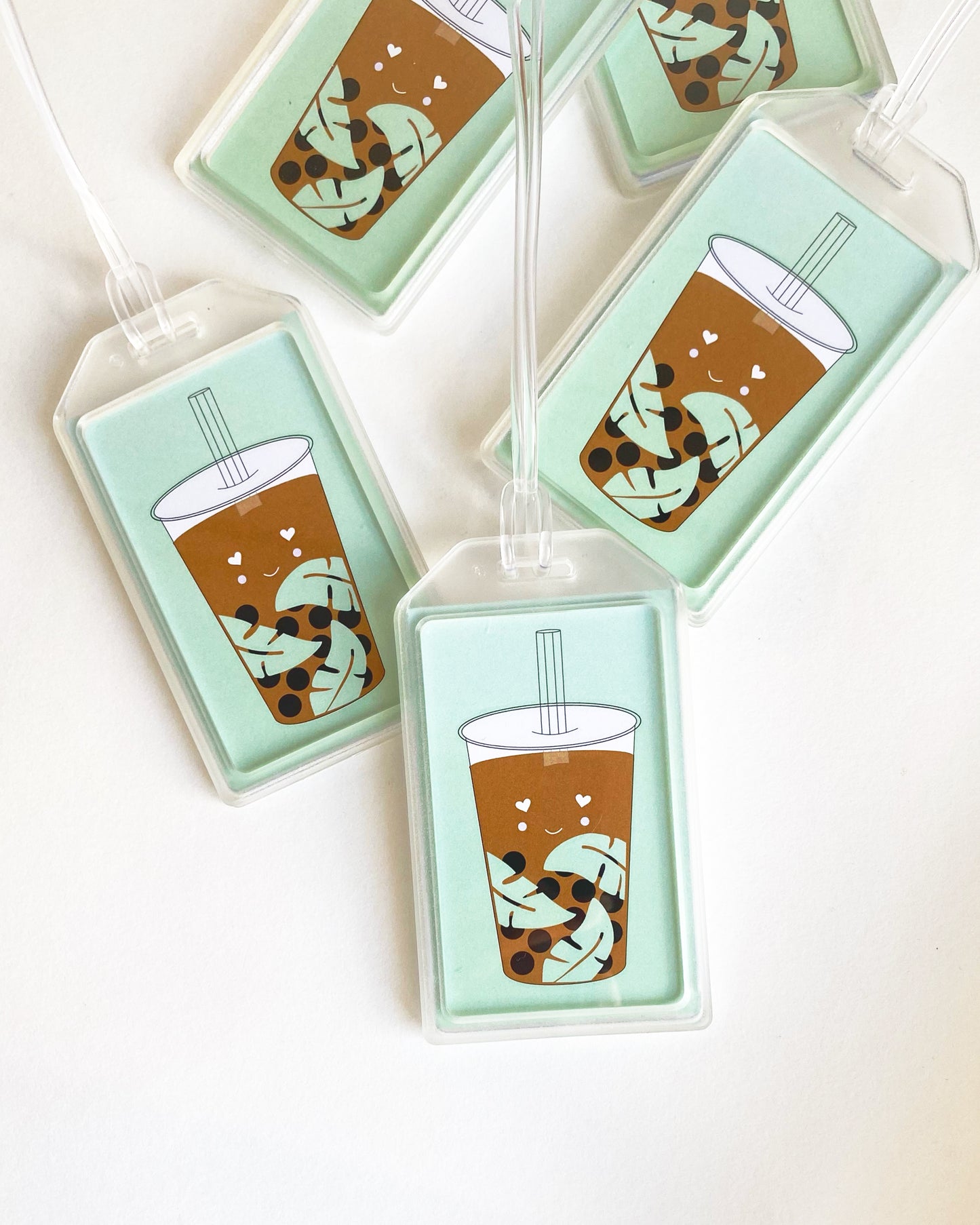 Tropical Boba Luggage Tag