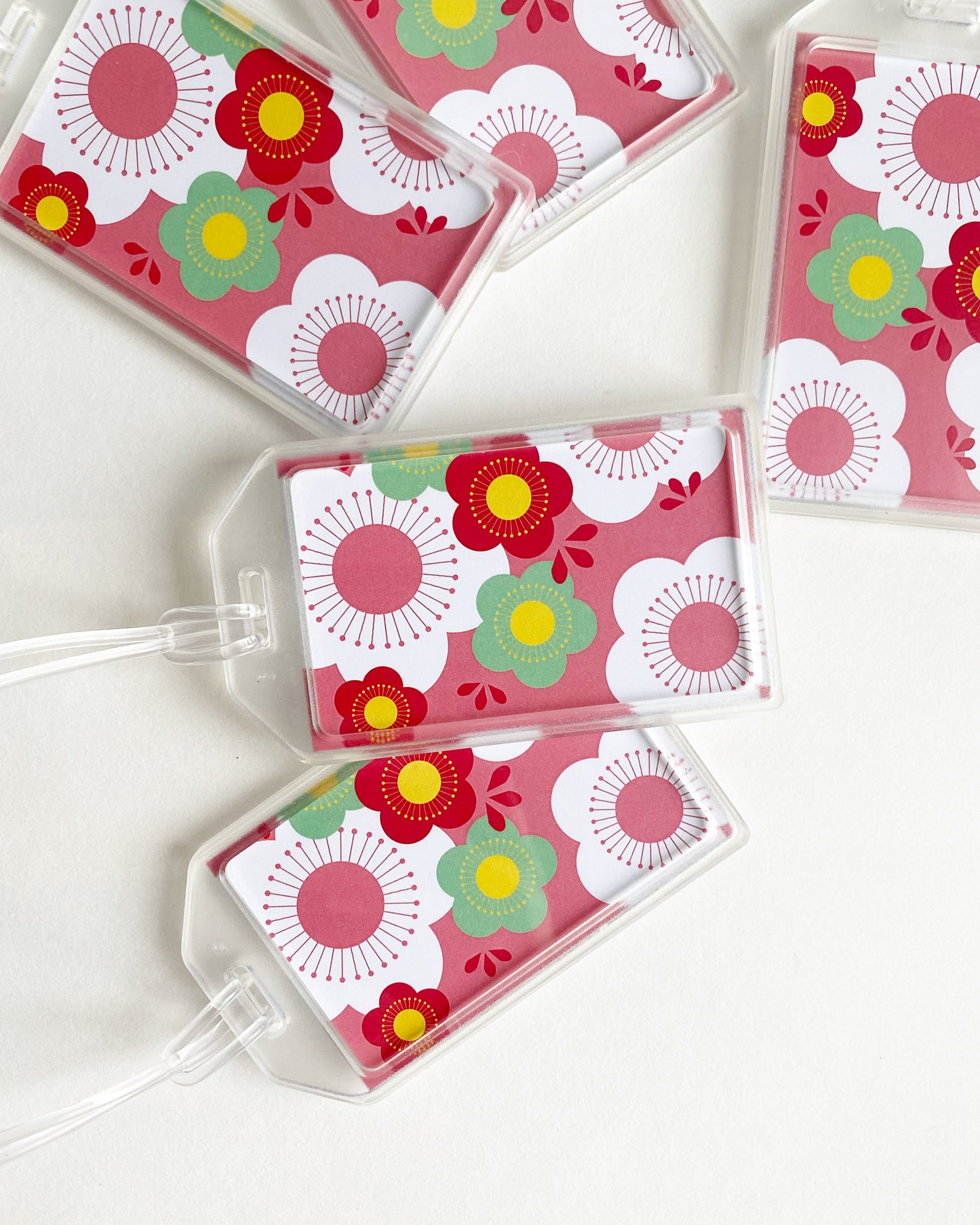 Pink Sakura Luggage Tag