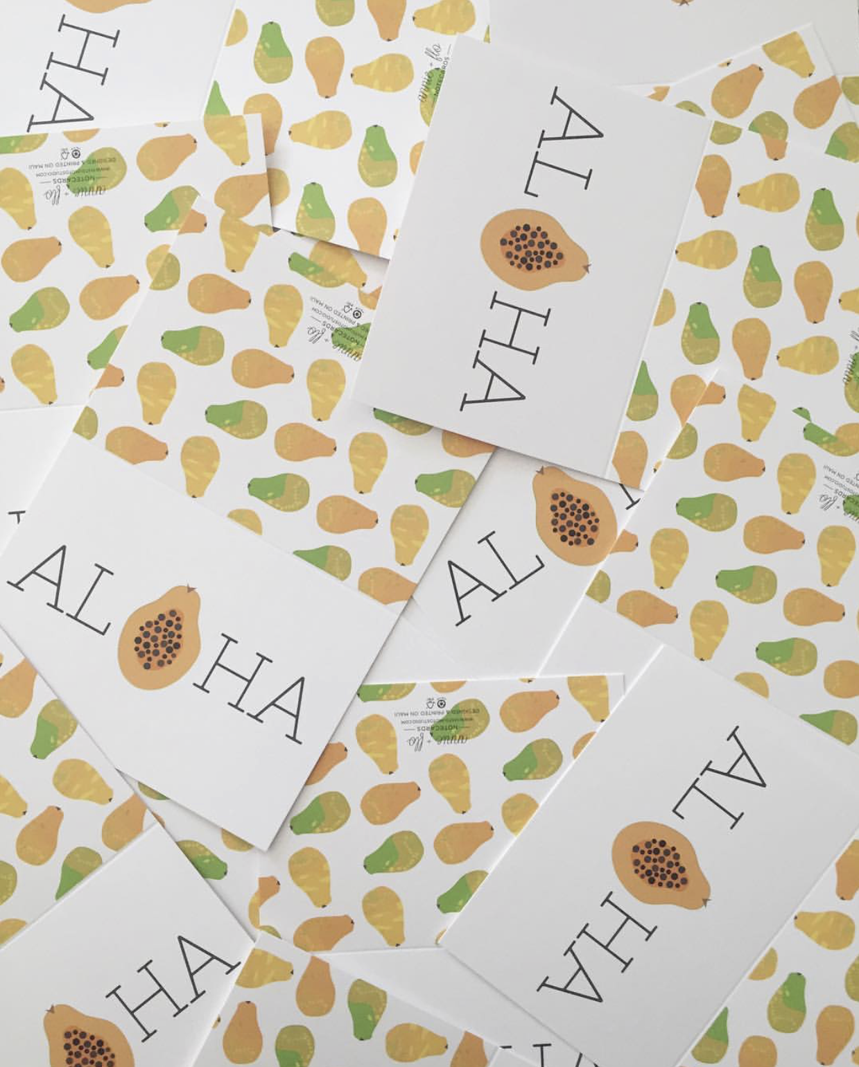 Aloha Papaya Notecard