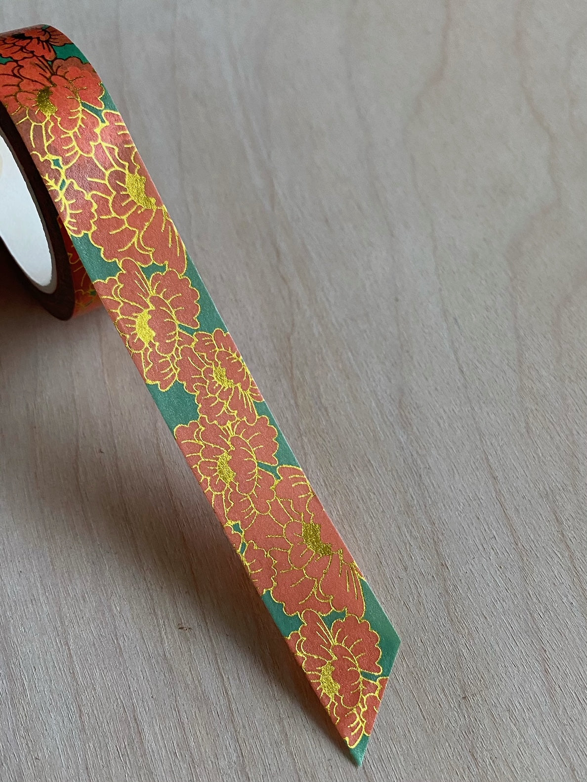 Gold Foil Kiku Washi Tape