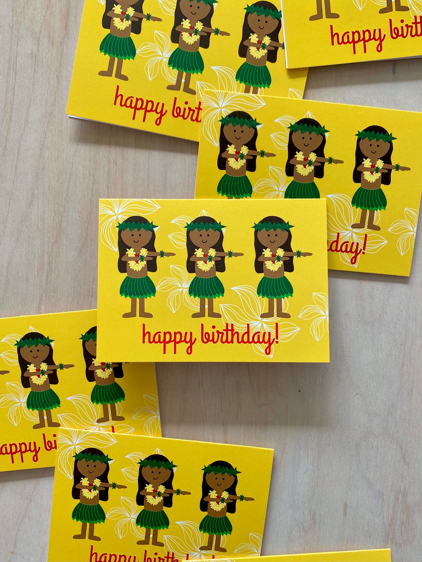 Hula Happy Birthday Notecard