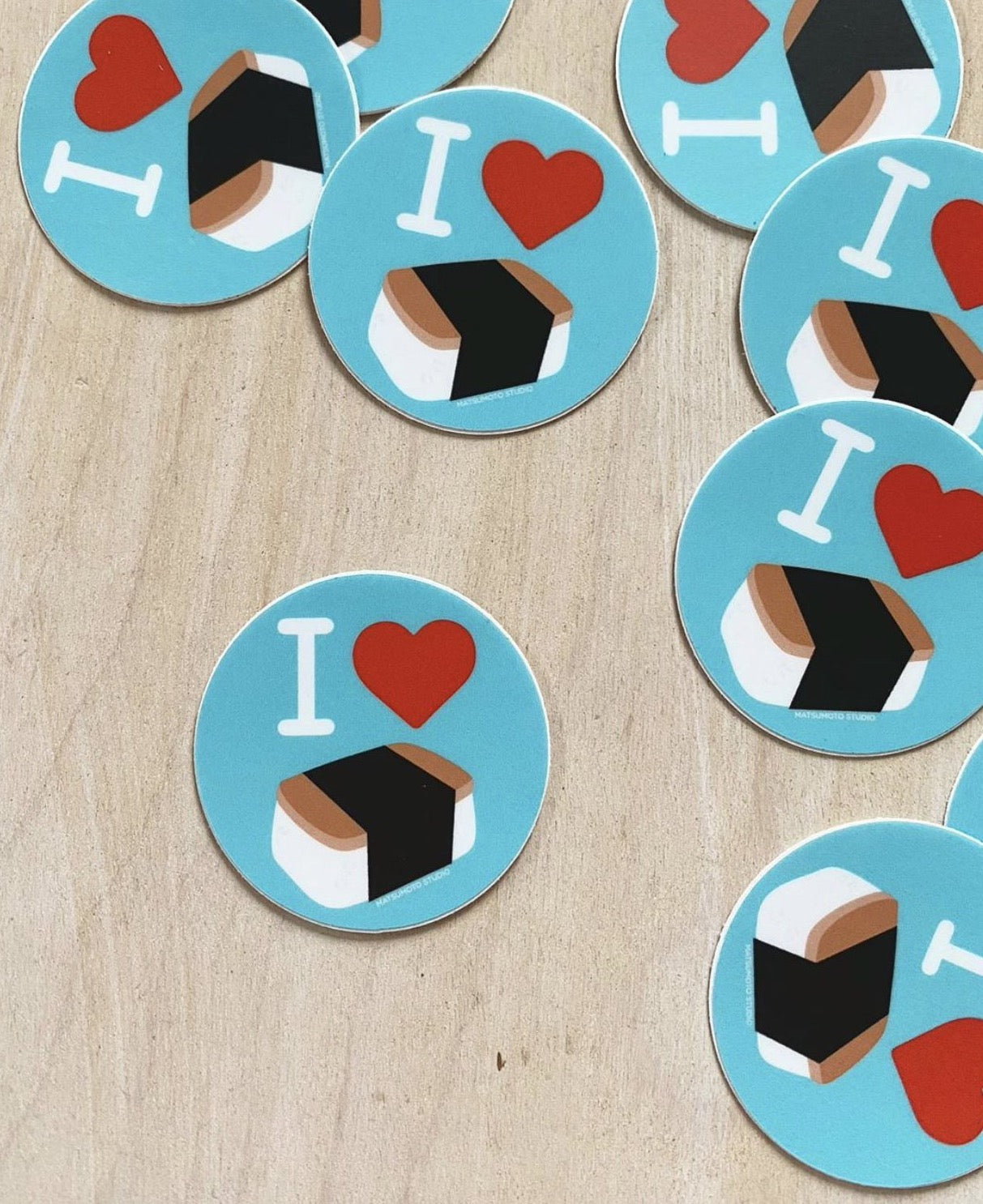 I Love Musubi Sticker Large