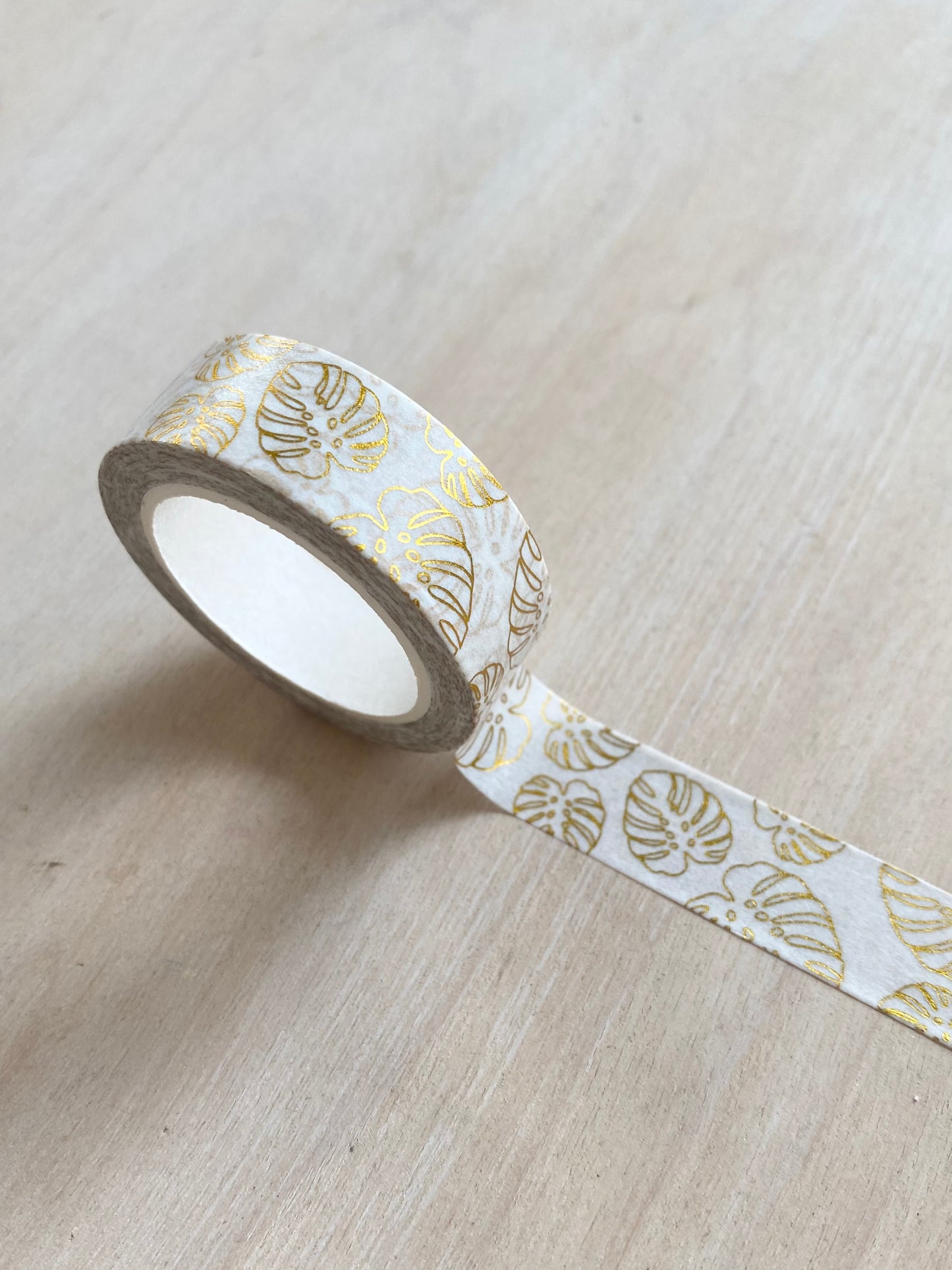 Gold Monstera Washi Tape