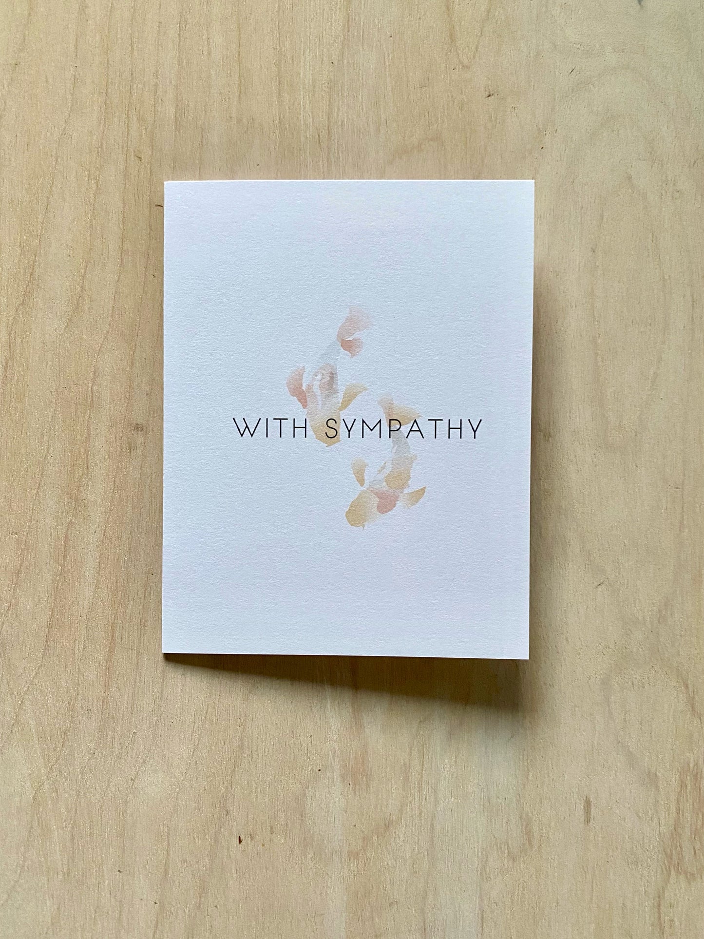With Sympathy Koi A2 Notecard