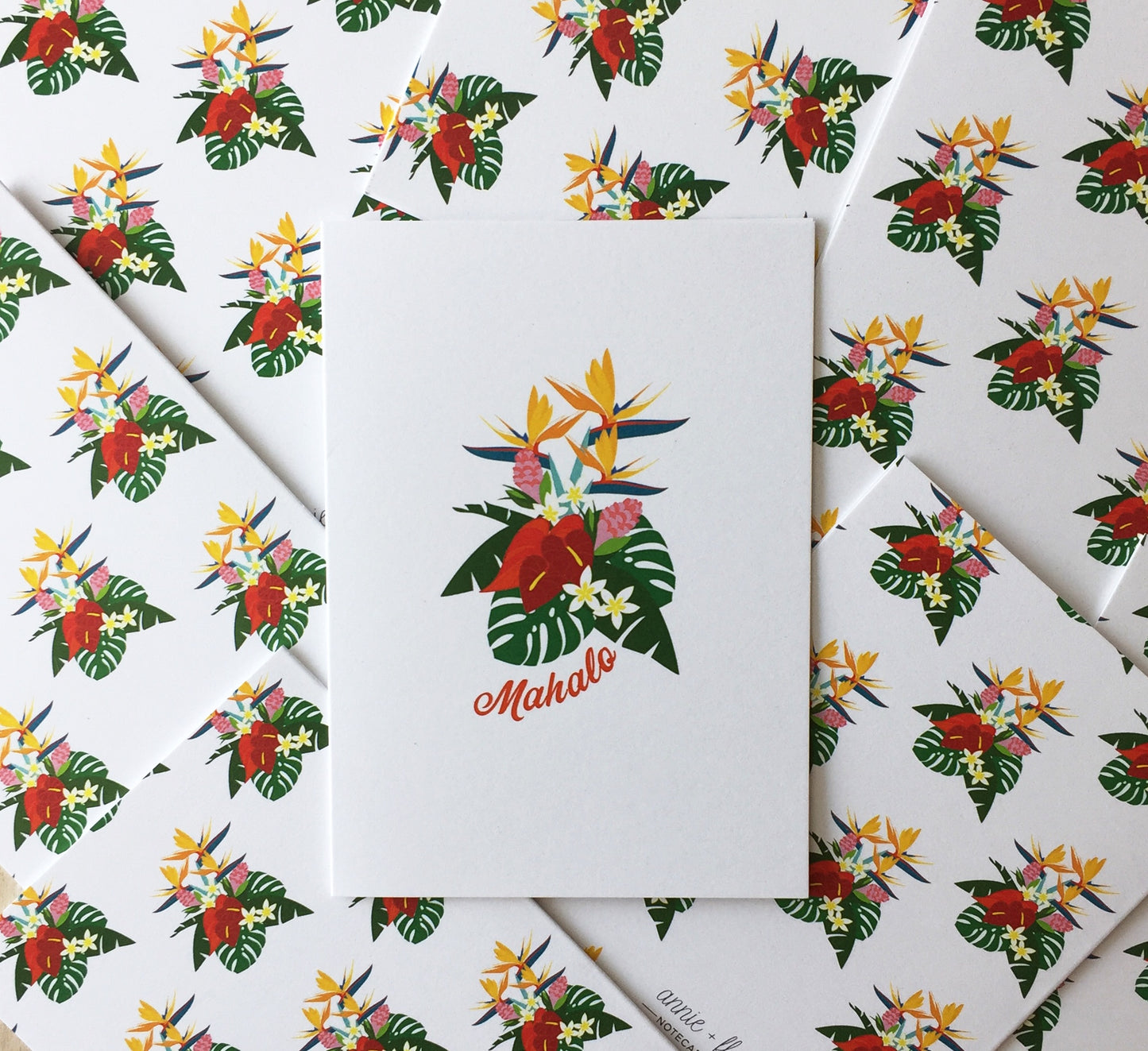 Mahalo Bouquet Notecard
