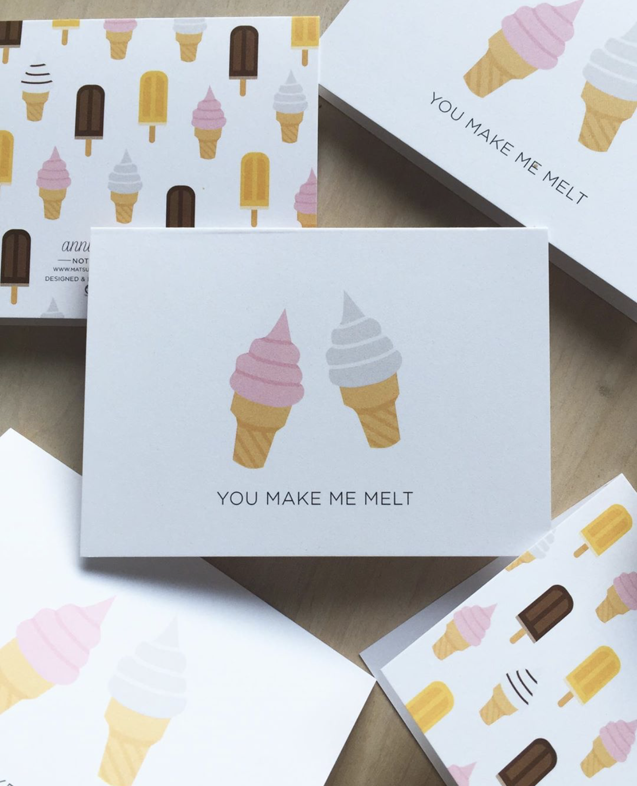 You Make Me Melt Notecard