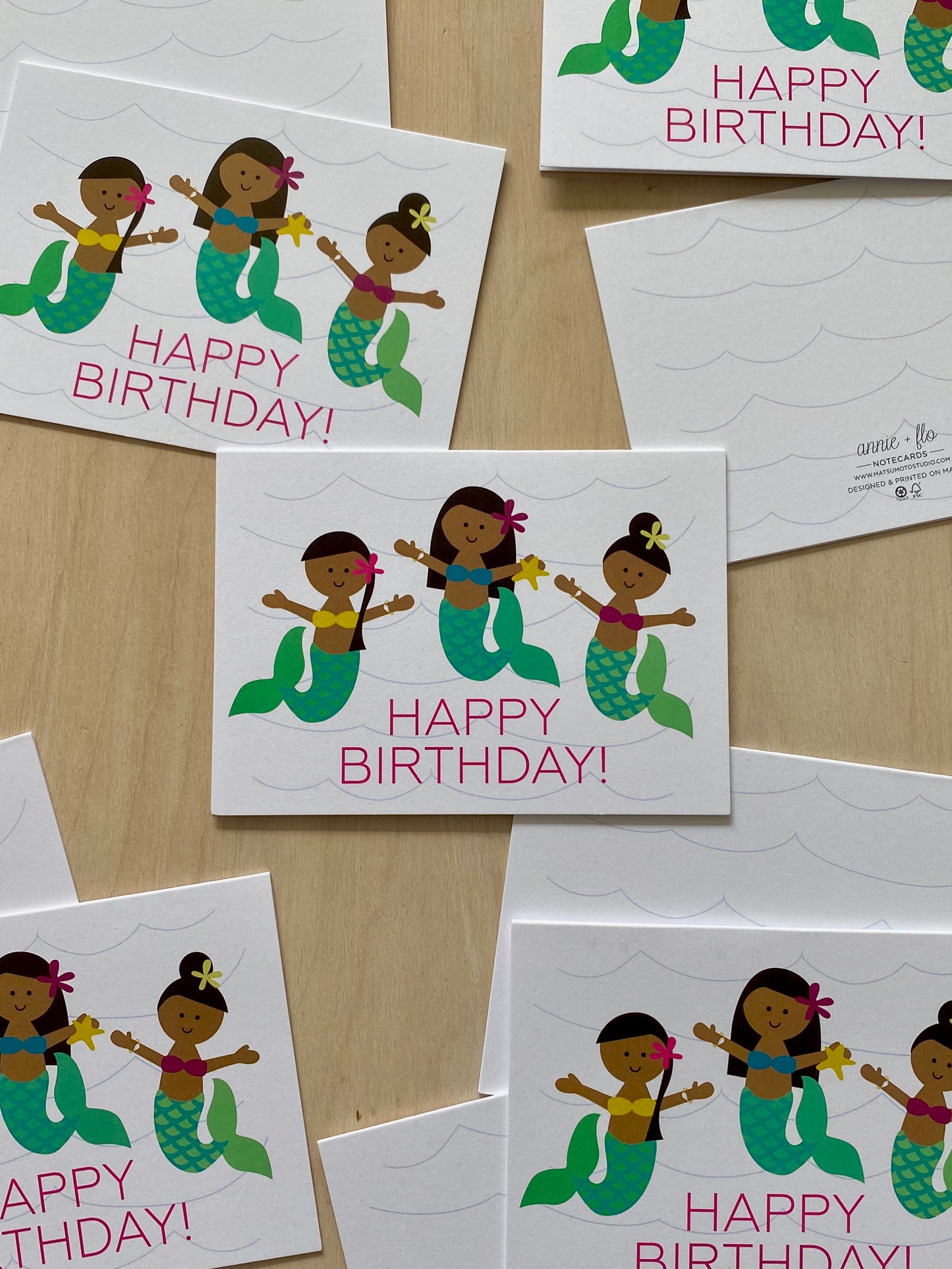 Mermaid Happy Birthday Notecard