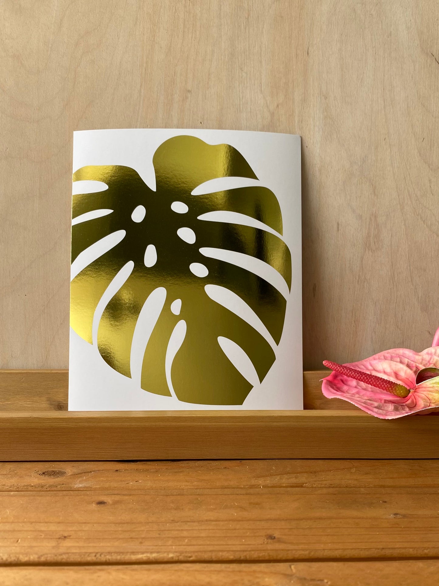 Monstera Gold Foil Print