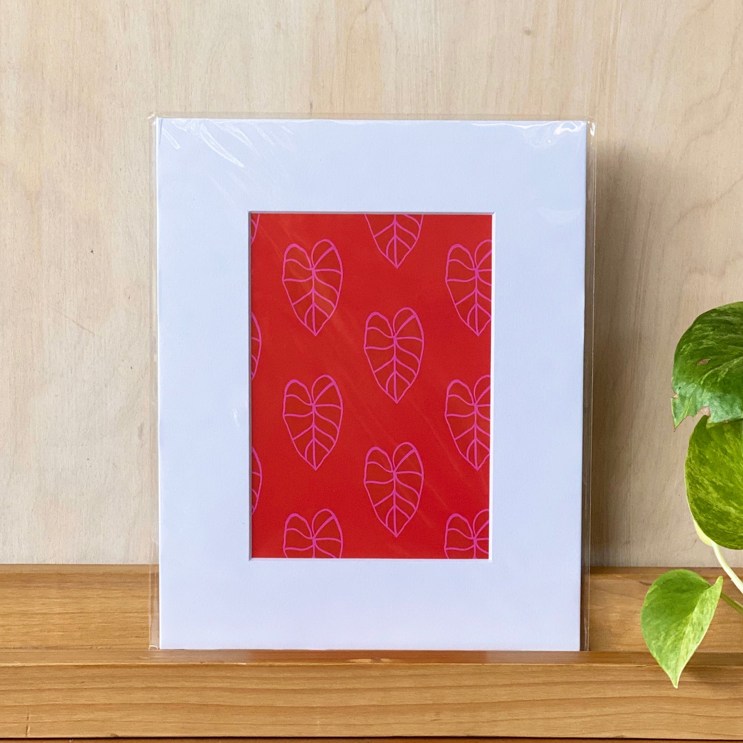 Red Taro Print