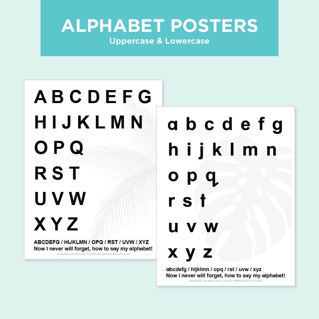 alphabet-poster-free-printable-matsumoto-studio for Free Printable Lowercase Alphabet Chart Alphabet Poster Free Printable – MATSUMOTO STUDIO for Free Printable Lowercase Alphabet Chart