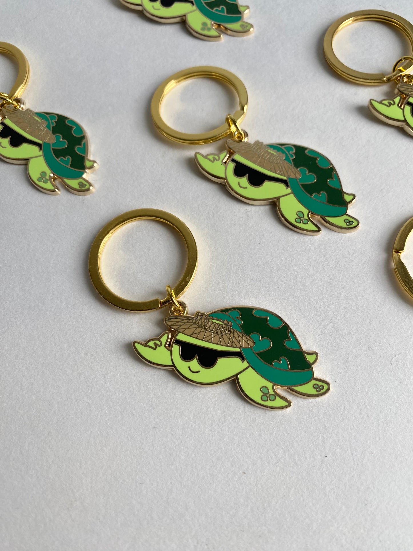 Shaka Turtle Keychain