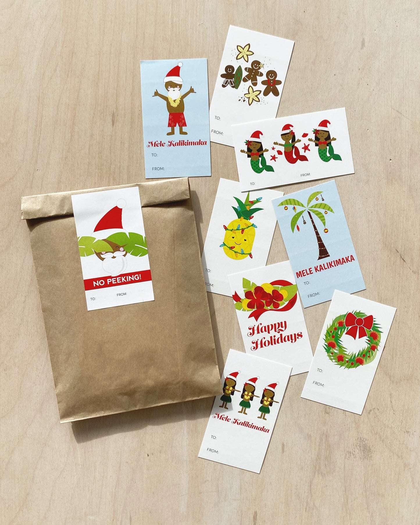 Christmas Sticker Gift Tags