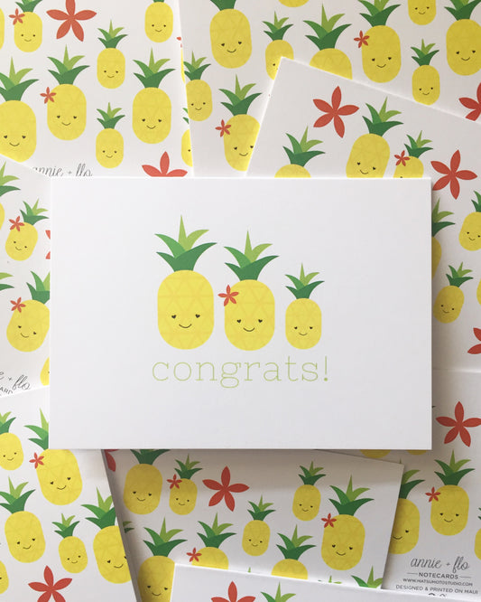 Congrats Pineapple Notecard
