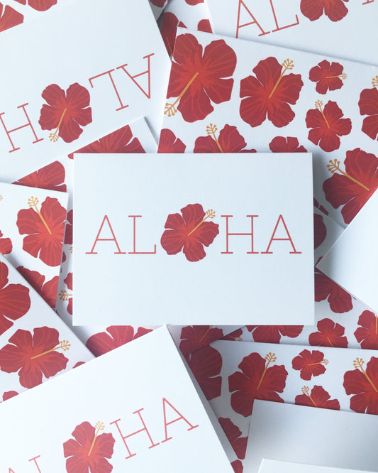 Aloha Hibiscus Notecard