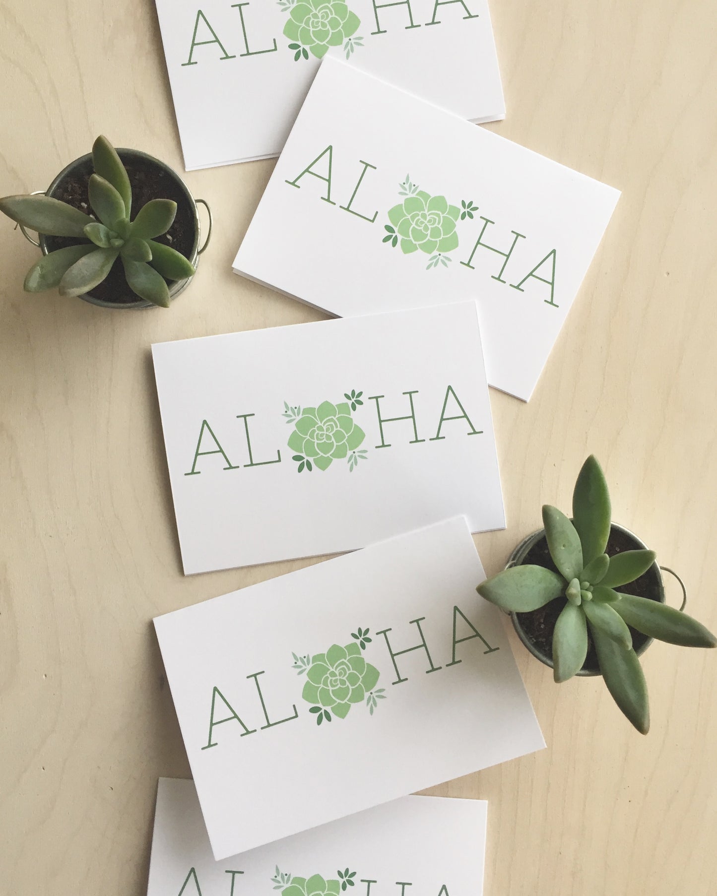 Aloha Succulents Notecard