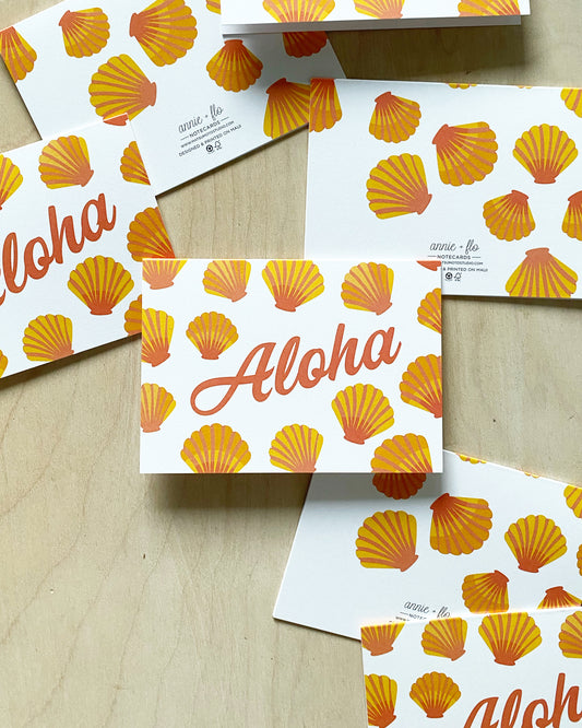 Aloha Sunrise Shells Notecard