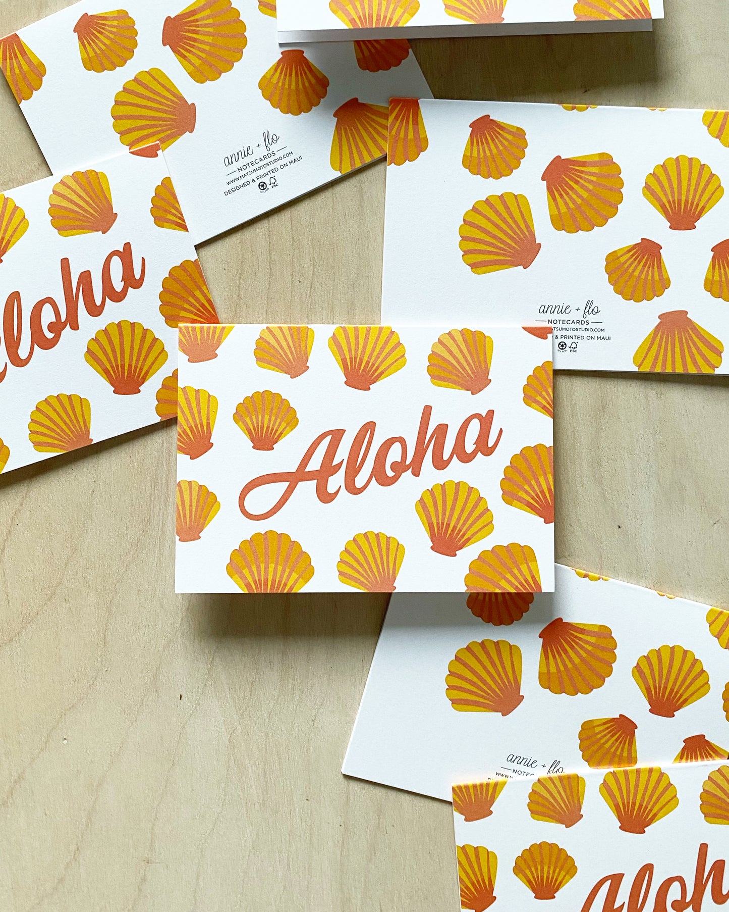 Aloha Sunrise Shells Notecard
