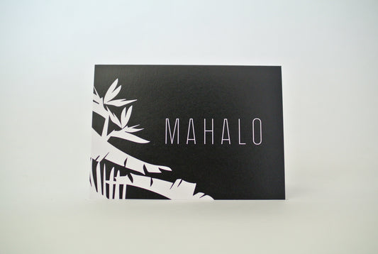 Mahalo Tropical Modern Notecard