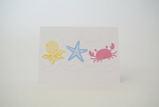 Baby Ocean Animals Notecard