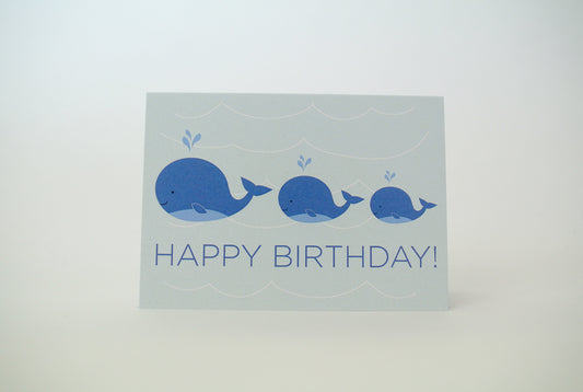 Whale Happy Birthday Notecard