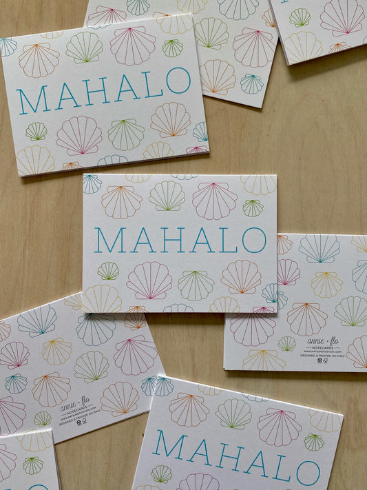 Mahalo Shells Notecard