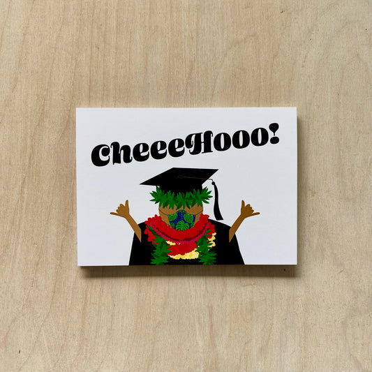 Cheehoo Grad Mask Notecard