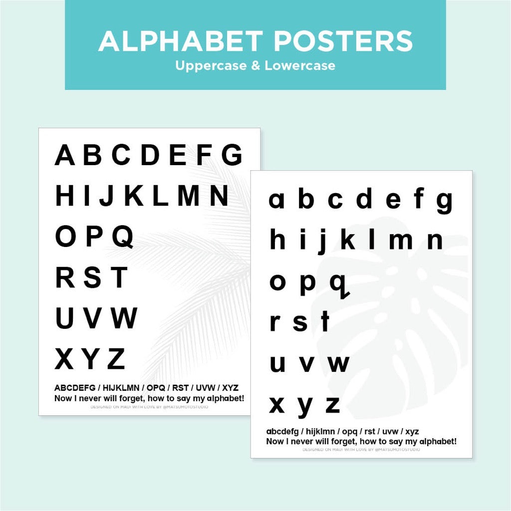 Alphabet Poster Free Printable