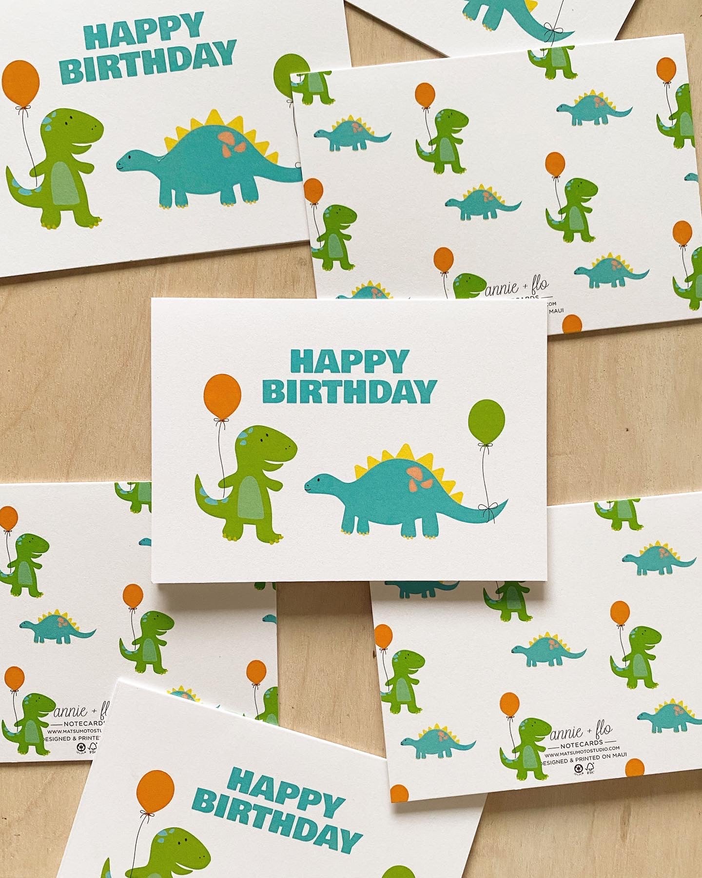 Happy Birthday Dinosaur Notecard