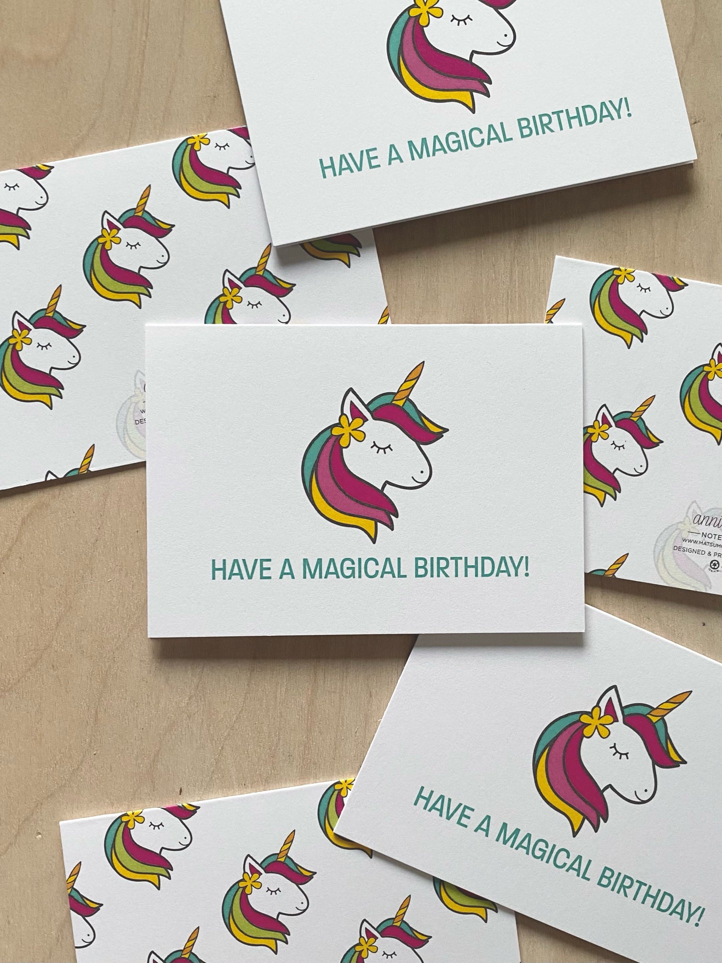 Magical Unicorn Birthday Notecard