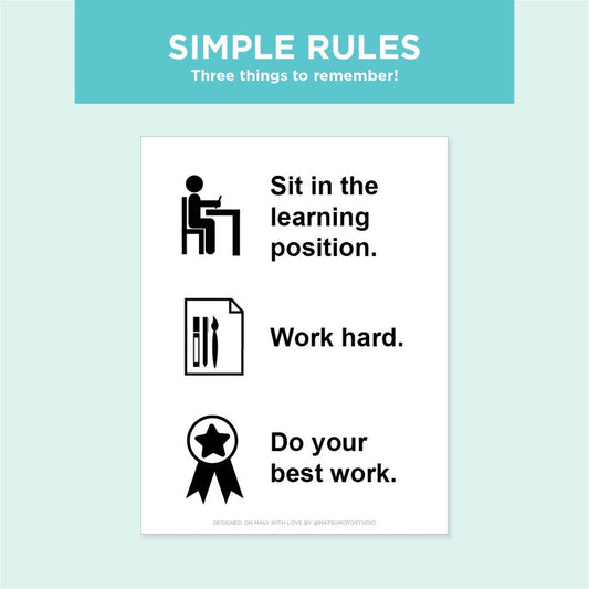 Learning Rules Poster Free Printable