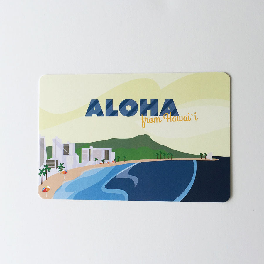 Aloha Diamond Head Postcard